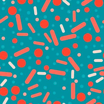 Circles and ovals - seamless pattern. Stock Illustration