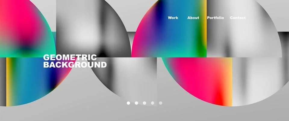 Circles and round elements abstract background design for wallpaper, banner Illustrazione stock