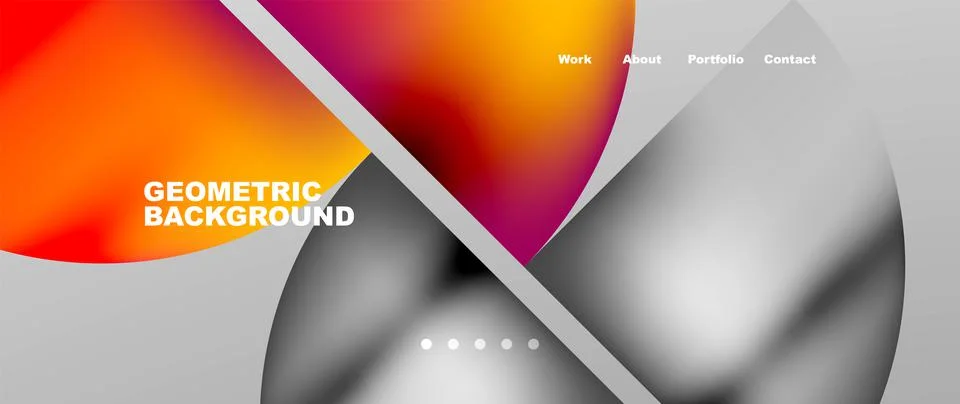 Circles and round elements abstract background design for wallpaper, banner 库存插图