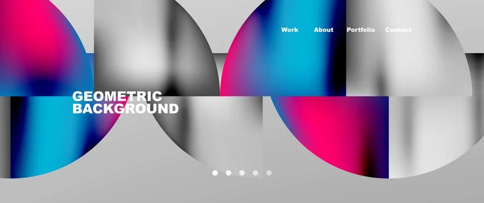 Circles and round elements abstract background design for wallpaper, banner Illustrazione stock