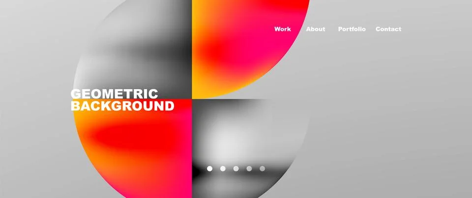 Circles and round elements abstract background design for wallpaper, banner Illustrazione stock