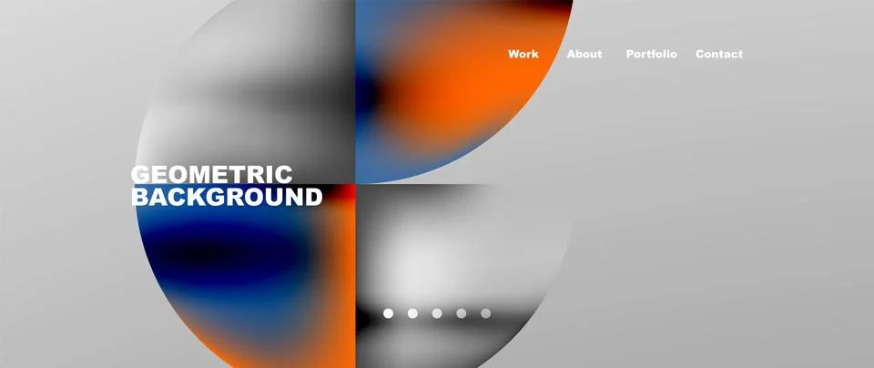 Circles and round elements abstract background design for wallpaper, banner Stock Illustration