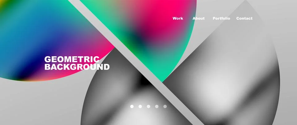 Circles and round elements abstract background design for wallpaper, banner Illustrazione stock