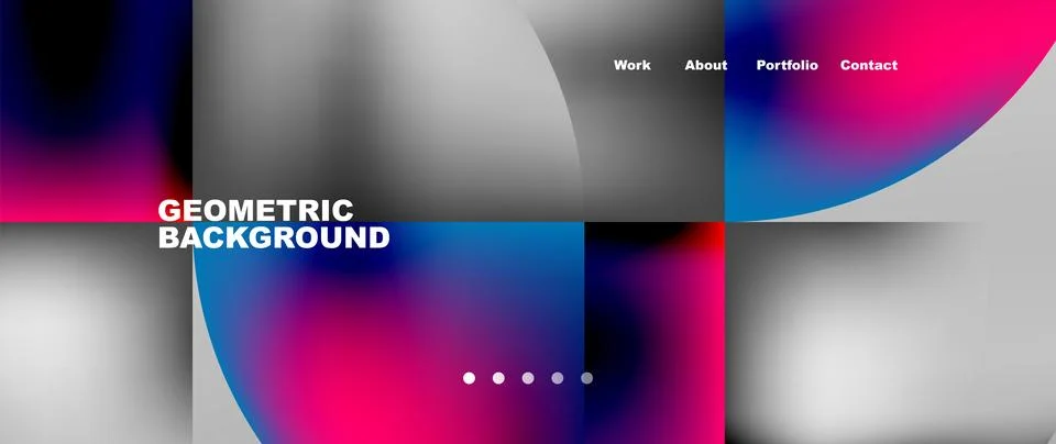 Circles and round elements abstract background design for wallpaper, banner Illustrazione stock