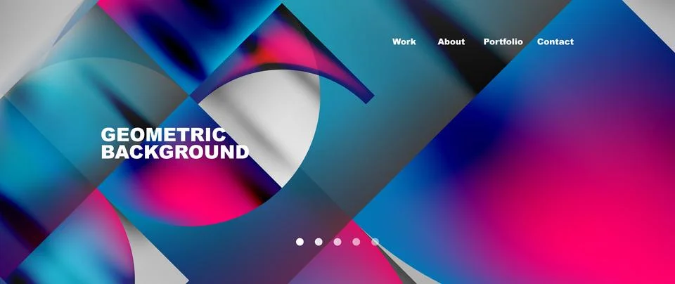 Circles and round elements abstract background design for wallpaper, banner Illustrazione stock
