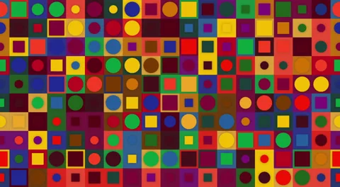 Circles and squares Stock Footage 32452395