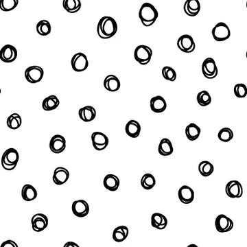 Circles and swirls seamless pattern Stock Illustration