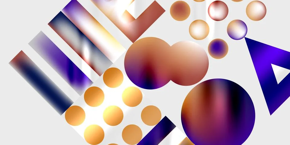 Circles and triangles modern art. Vector Illustration For Wallpaper, Banner Stock Illustration