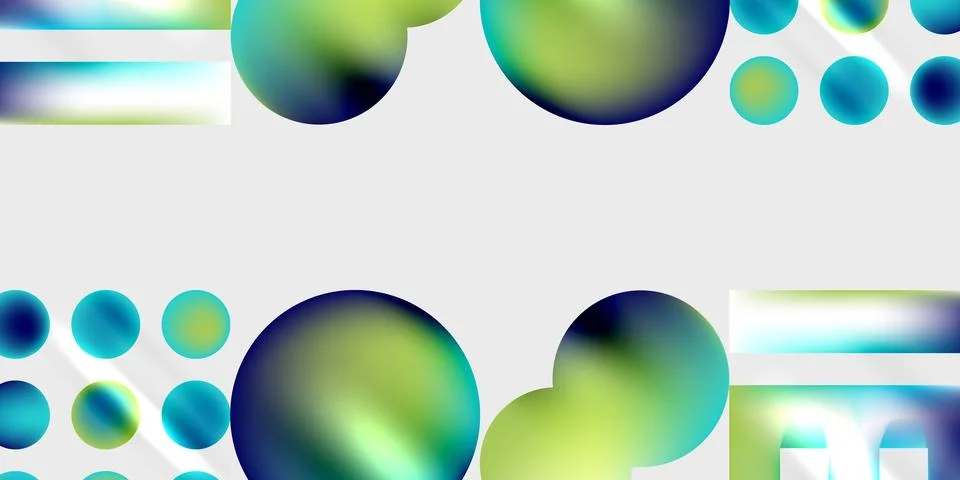 Circles and triangles modern art. Vector Illustration For Wallpaper, Banner Stock Illustration
