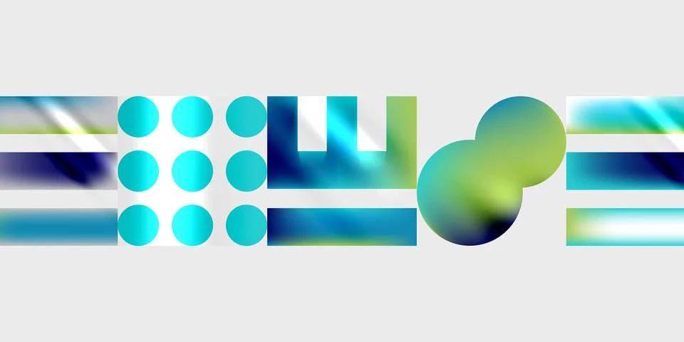 Circles and triangles modern art. Vector Illustration For Wallpaper, Banner Stock Illustration