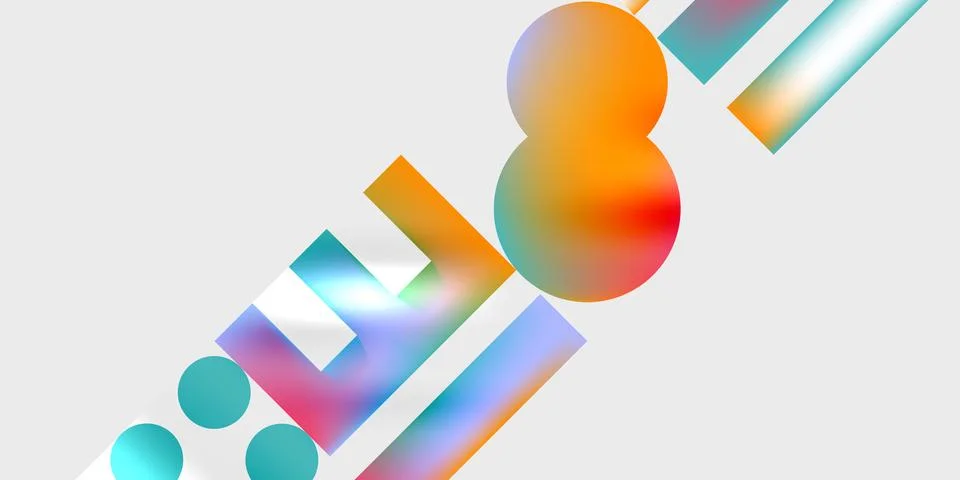 Circles and triangles modern art. Vector Illustration For Wallpaper, Banner Stock Illustration
