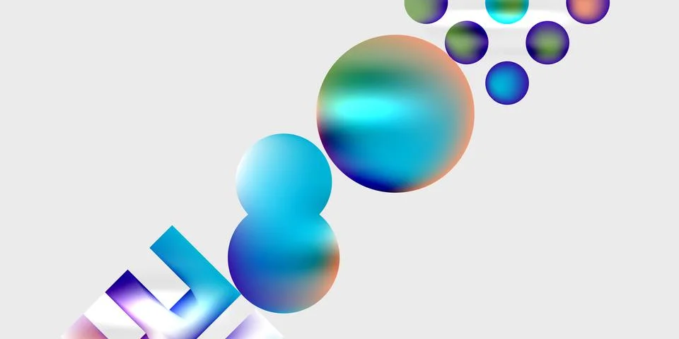 Circles and triangles modern art. Vector Illustration For Wallpaper, Banner Stock Illustration