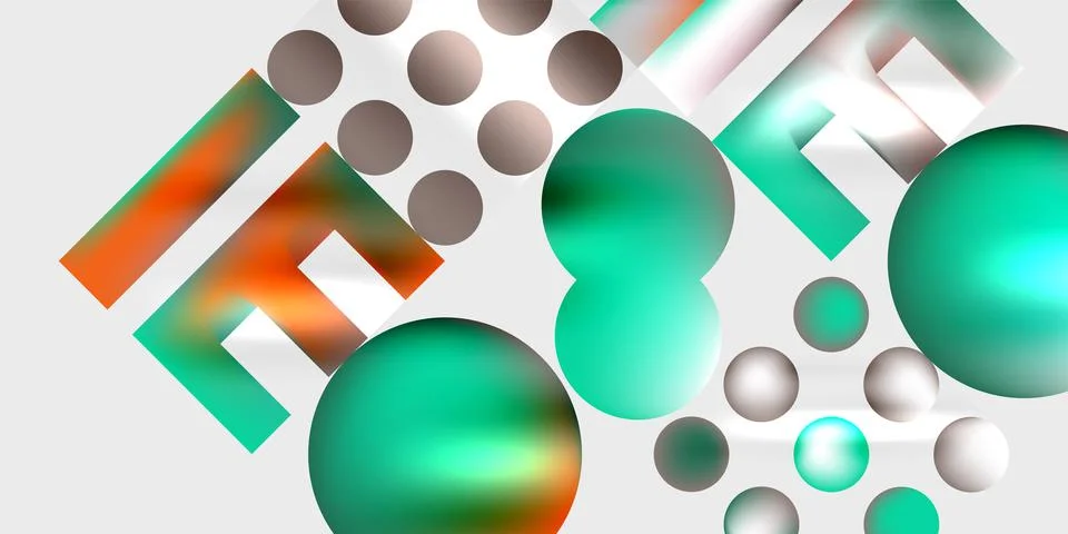 Circles and triangles modern art. Vector Illustration For Wallpaper, Banner, Stock Illustration