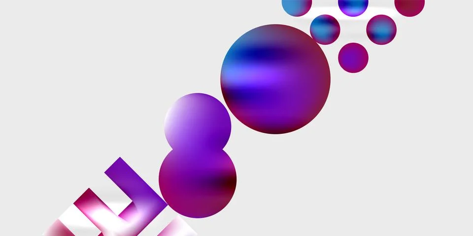 Circles and triangles modern art. Vector Illustration For Wallpaper, Banner, Stock Illustration