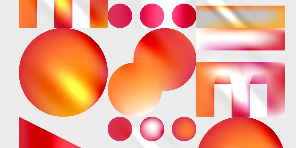 Circles and triangles modern art. Vector Illustration For Wallpaper, Banner, Stock Illustration