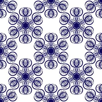 Circles and waves Stock Illustration