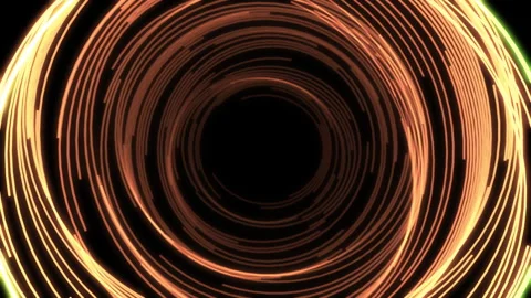 Circles Arc Ripples More Gold Animation Loop Video stock 340238154