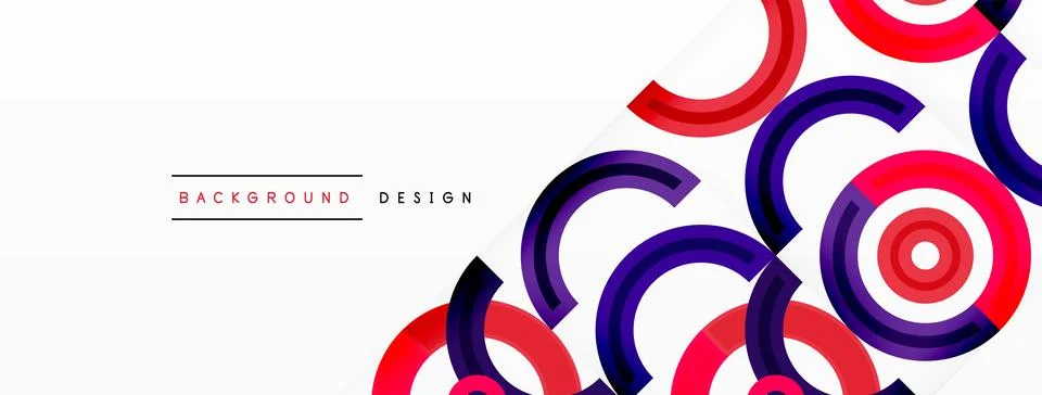 Circles are arranged in a grid pattern abstract background and feature a range Illustrazione stock