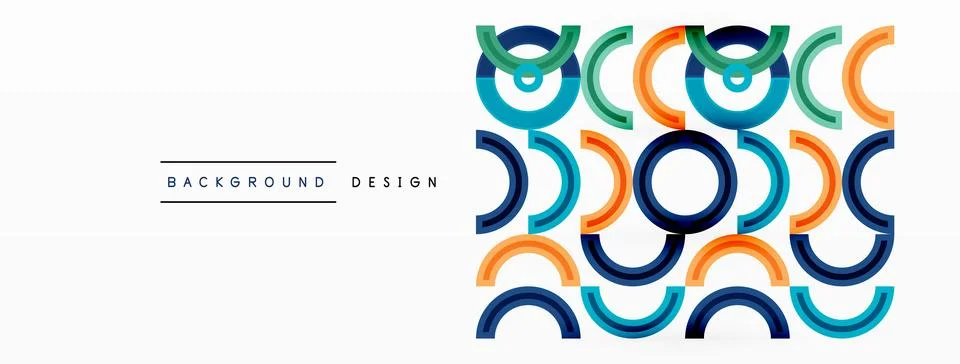 Circles are arranged in a grid pattern abstract background and feature a range Stock Illustration