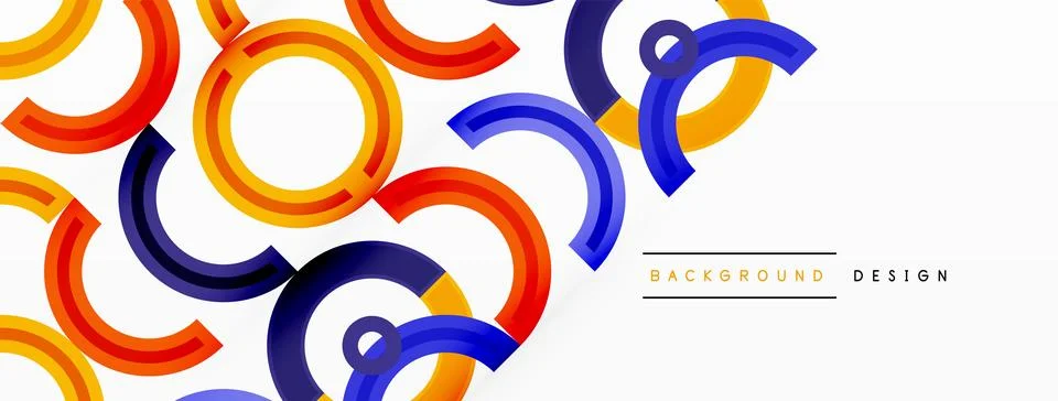 Circles are arranged in a grid pattern abstract background and feature a range Stock Illustration