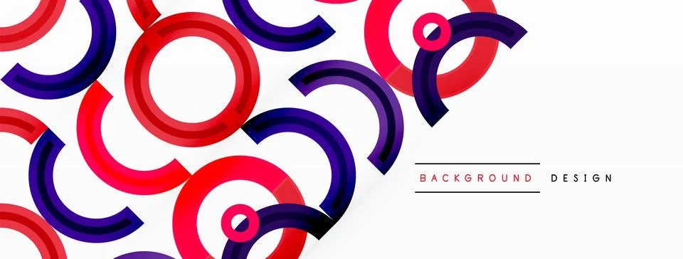 Circles are arranged in a grid pattern abstract background and feature a range Illustrazione stock