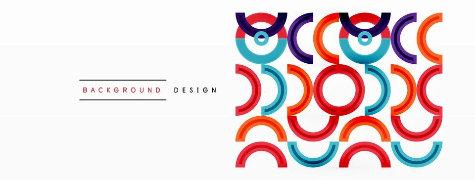 Circles are arranged in a grid pattern abstract background and feature a range Stock Illustration