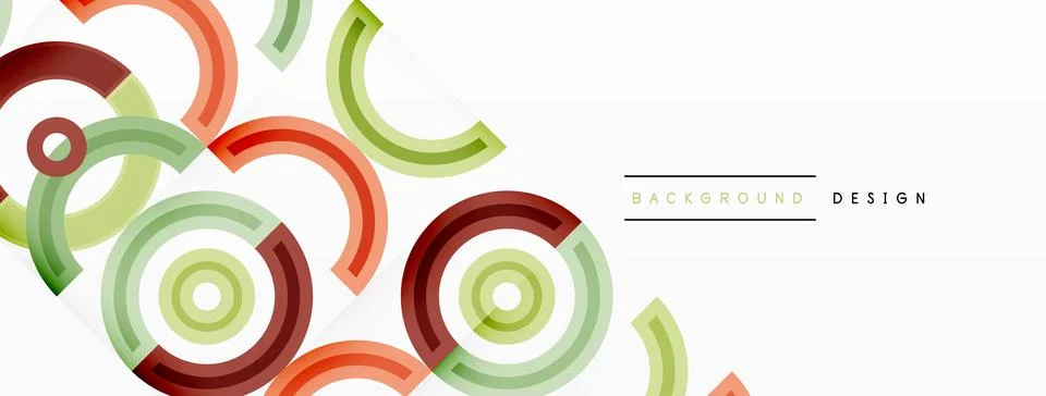 Circles are arranged in a grid pattern abstract background and feature a range Illustrazione stock