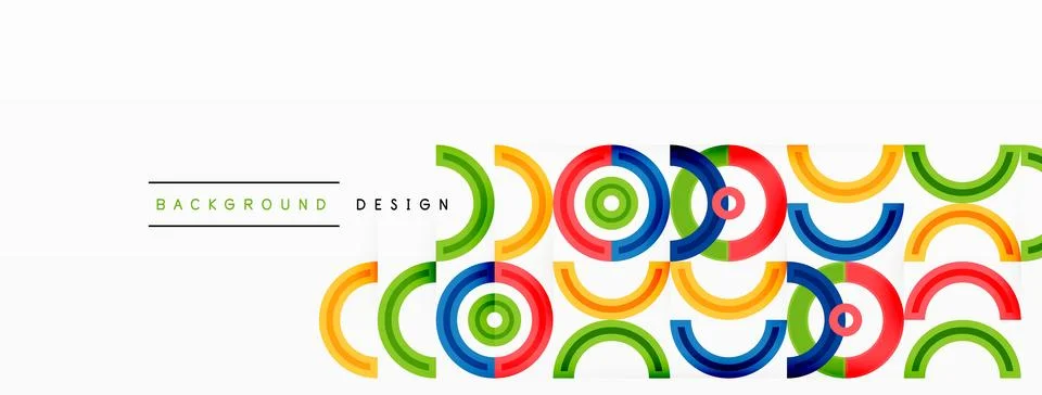 Circles are arranged in a grid pattern abstract background and feature a range Stock Illustration