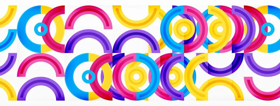 Circles are arranged in a grid pattern abstract background and feature a range Stock Illustration