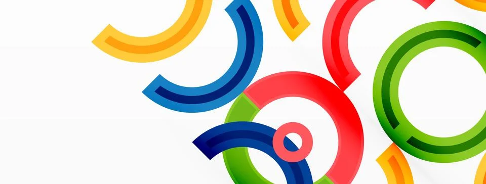 Circles are arranged in a grid pattern abstract background and feature a range Illustrazione stock