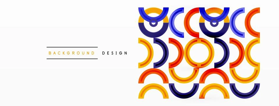 Circles are arranged in a grid pattern abstract background and feature a range 스톡 일러스트