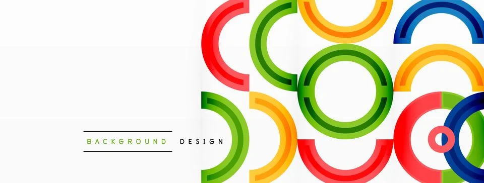 Circles are arranged in a grid pattern abstract background and feature a range Illustrazione stock