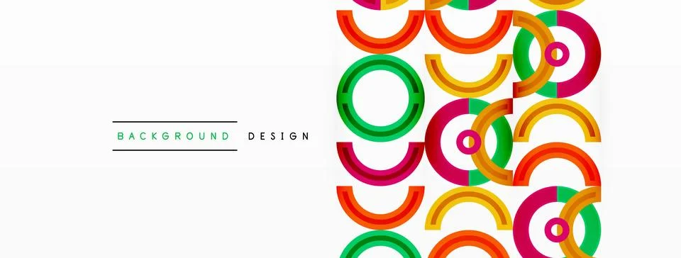 Circles are arranged in a grid pattern abstract background and feature a range 库存插图