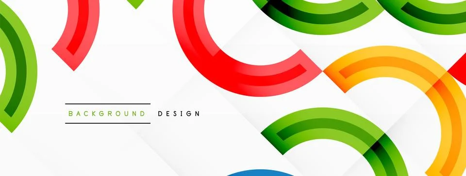 Circles are arranged in a grid pattern abstract background and feature a range Illustrazione stock