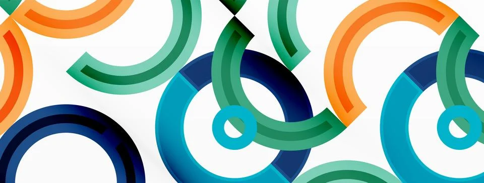 Circles are arranged in a grid pattern abstract background and feature a range Stock Illustration