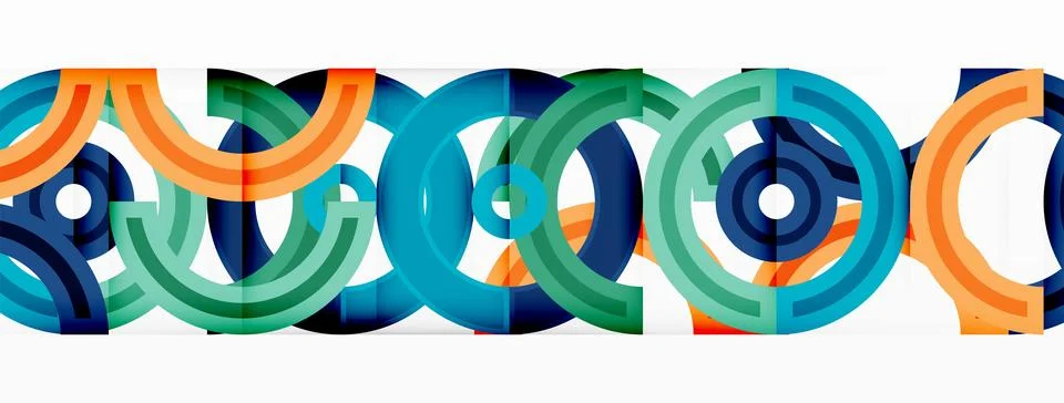 Circles are arranged in a grid pattern abstract background and feature a range Stock Illustration