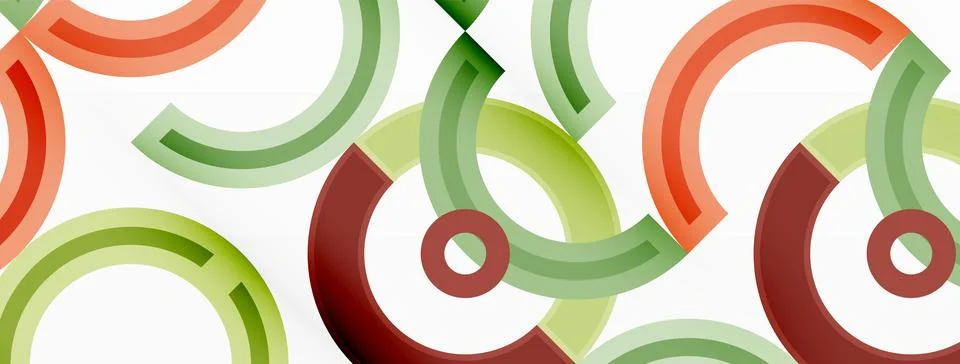 Circles are arranged in a grid pattern abstract background and feature a range Illustrazione stock