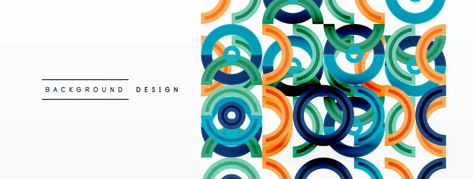 Circles are arranged in a grid pattern abstract background and feature a range Stock Illustration