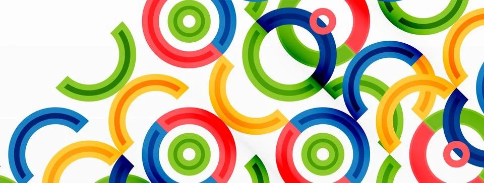 Circles are arranged in a grid pattern abstract background and feature a range 库存插图