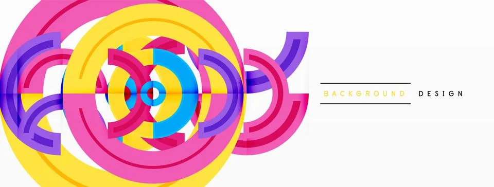 Circles are arranged in a grid pattern abstract background and feature a range Illustrazione stock