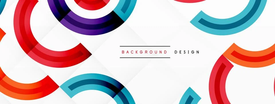 Circles are arranged in a grid pattern abstract background and feature a range Illustrazione stock
