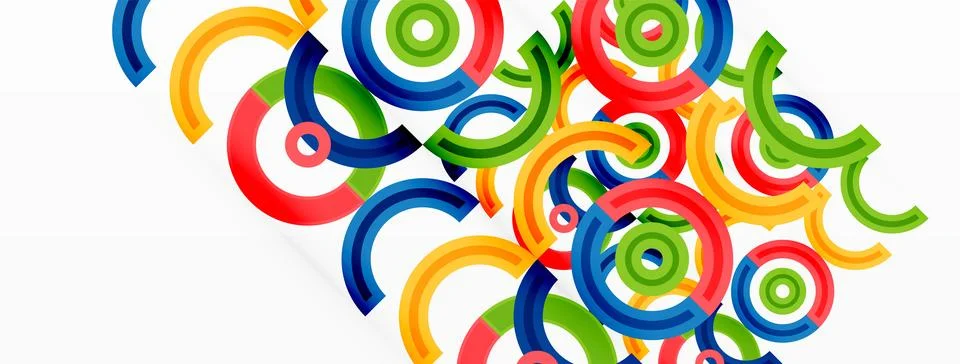 Circles are arranged in a grid pattern abstract background and feature a range Stock Illustration