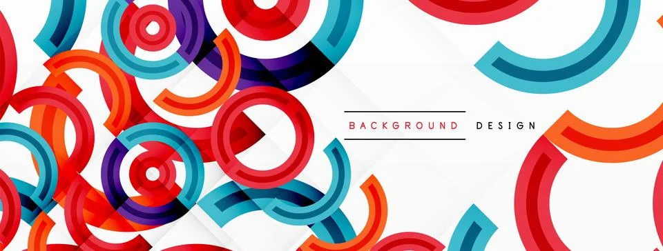 Circles are arranged in a grid pattern abstract background and feature a range Stock Illustration