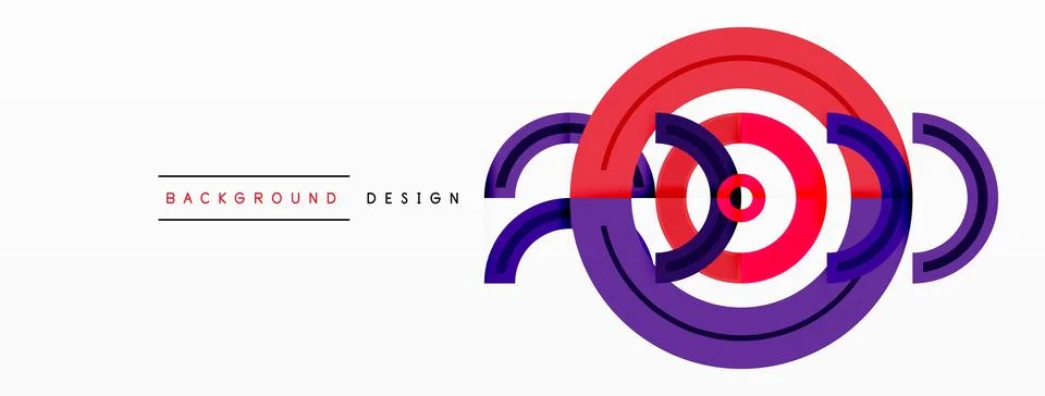 Circles are arranged in a grid pattern abstract background and feature a range Stock-Illustration