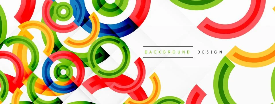 Circles are arranged in a grid pattern abstract background and feature a range Illustrazione stock
