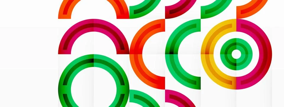 Circles are arranged in a grid pattern abstract background and feature a range イラスト素材