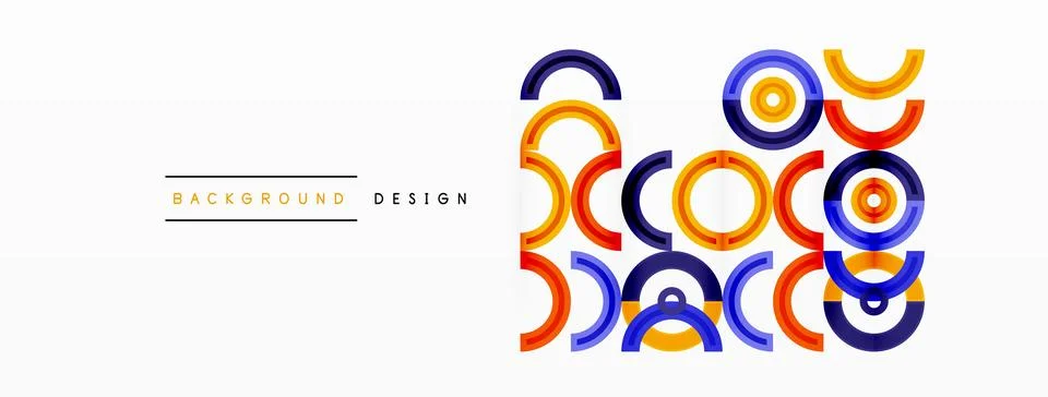 Circles are arranged in a grid pattern abstract background and feature a range Stock Illustration