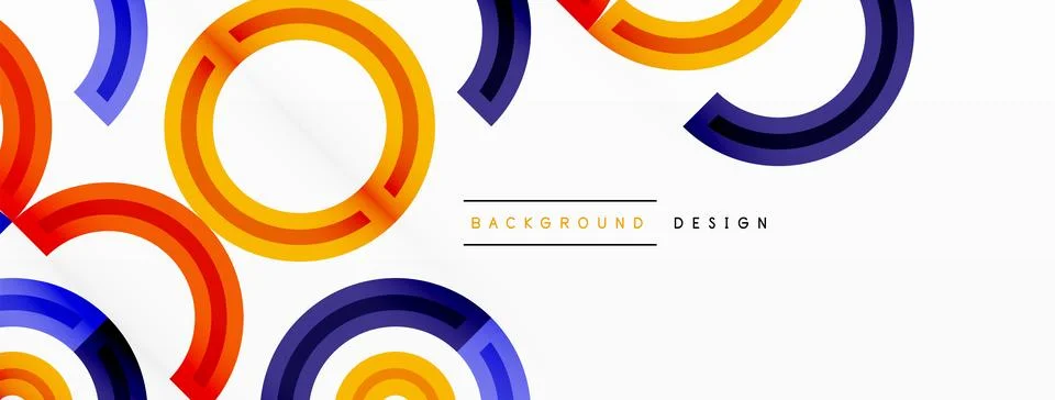 Circles are arranged in a grid pattern abstract background and feature a range Illustrazione stock