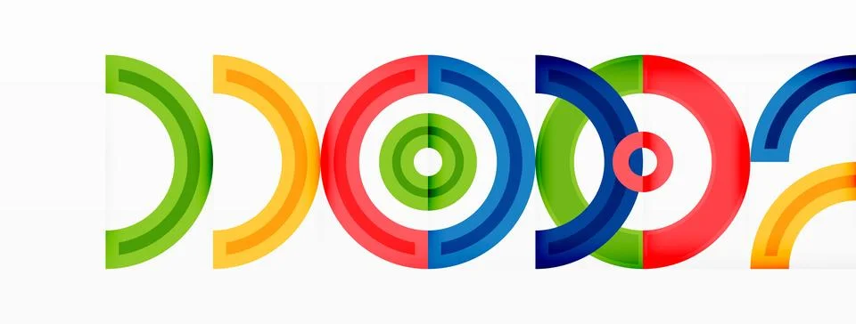 Circles are arranged in a grid pattern abstract background and feature a range 库存插图