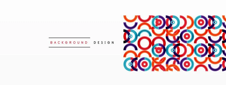 Circles are arranged in a grid pattern abstract background and feature a range Stock Illustration